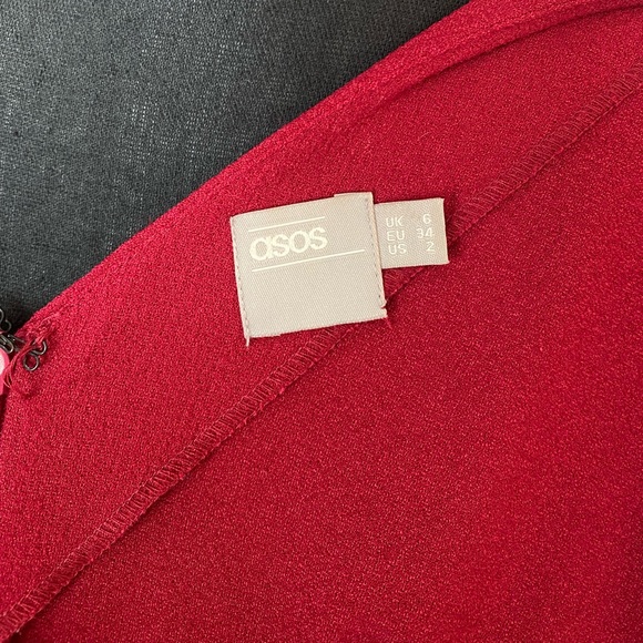 ASOS short sleeve burgundy dress - Picture 6 of 6